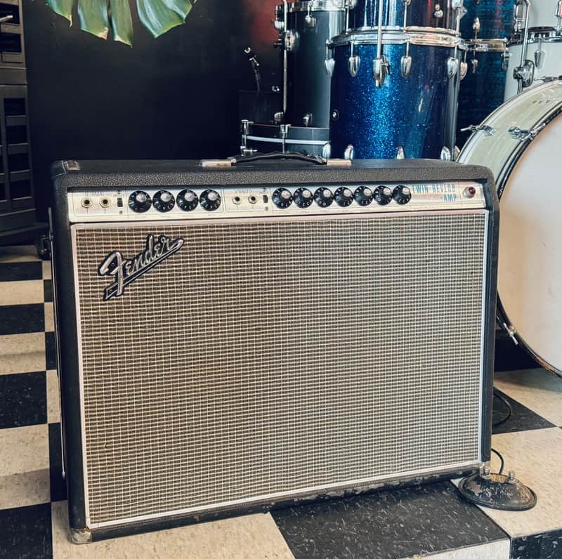 Fender Twin Reverb "Drip Edge" 2-Channel 100-Watt 2x12" Guitar Combo 1968 - 1969 Silverface image 1
