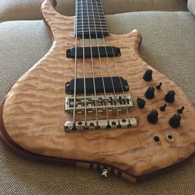 Alembic Wave 6 string Bass guitar - Anniversary Electronics 2018 5A Quilted Maple image 23