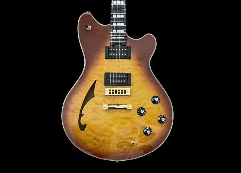 EVH SA-126 Special QM - Tobacco Sunburst EVH SA-126 Special Semi-Hollow Electric guitar - UNPLAYED in Case image 1
