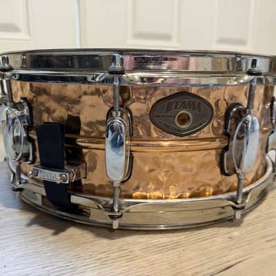 Tama Hand Hammered 14in Snare 1990 - Bronze/Brass image 5
