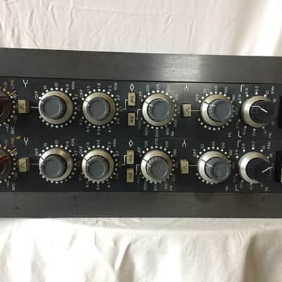 Pair of Original Vintage Neve 1081 Pre-amp / EQ Modules in Rack image 2