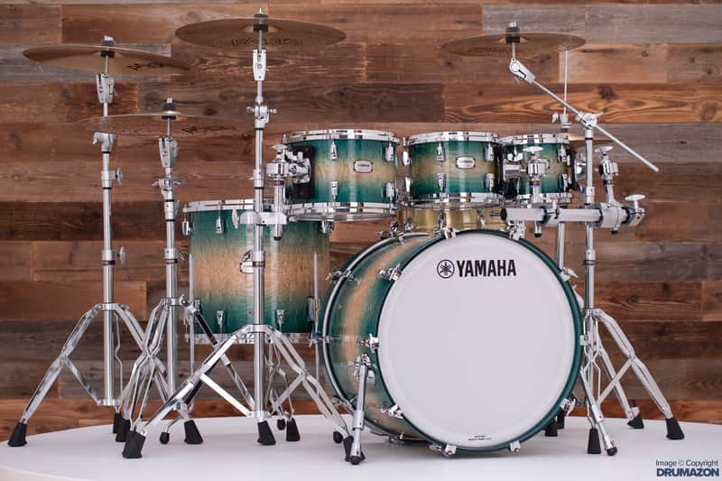 YAMAHA PHOENIX PHX 5 PIECE DRUM KIT, TEXTURED TURQUOISE SUNBURST image 1