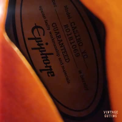 2001 Epiphone Casino Vintage Sunburst w/ Gigbag | Peerless Factory, MIK, Beatles Guitar image 8