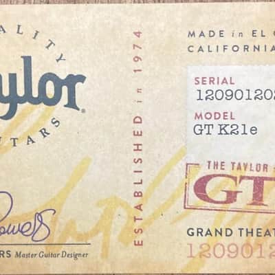 Taylor GT K21e Grand Theater Shaded Edgeburst Ser#: 1209012021 image 9