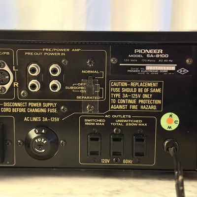 πΆβ¨ Pioneer SA-8100 Vintage Integrated Amplifier w/ Wood Case β Serviced, Cleaned, 3+ Hour Bench Tested image 11