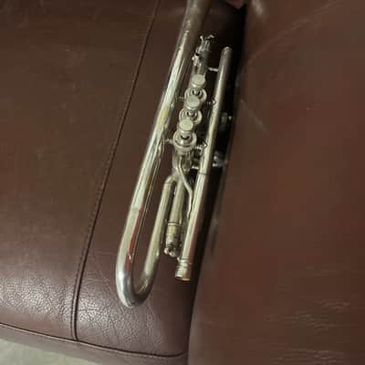 Buescher True Tone Model 250 (very rare) Bb and A Cornet (Popularity Model) (1928) SN 247989 (Silver plated)(gold wash bell) image 8