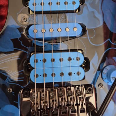 Ibanez Jem Jem77P in blue floral pattern image 4