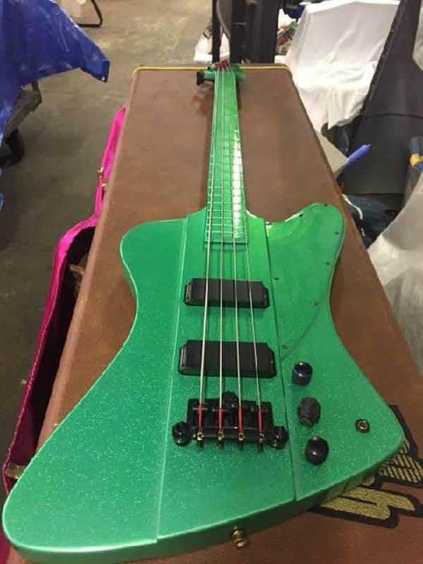 Epiphone ThunderBird 4 String Bass 2015 Green Sparkle image 1