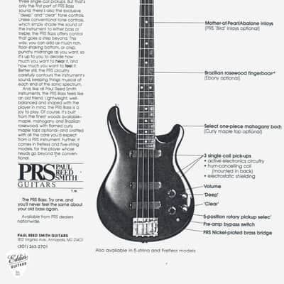 1987 - PRS Bass 4 - Pearl White image 18