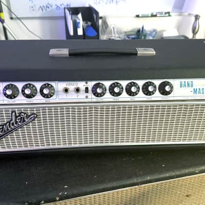 Fender Bandmaster "Drip Edge" 50-Watt 2-Channel Guitar Amp Head 1968 - 1969 - Silverface image 5