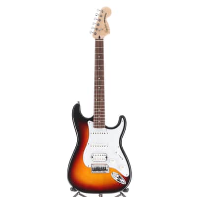 Squier Affinity Series Stratocaster Junior HSS, Laurel Fingerboard, White Pickguard, 3-Color Sunburst (RP) (80500) image 5