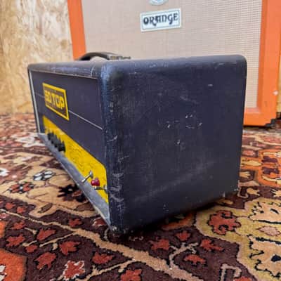 Vintage 1970s Carlsbro 50 Top Custom Colour Blue Guitar Valve Amplifier Head image 7
