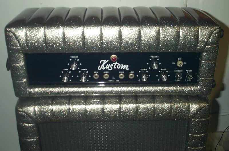 Kustom K200 J595 1966 Charcoal (Sparkle) /w/ Original 2x15" Jensen Cabinet NICE! image 1