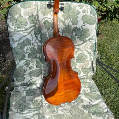 Mathias Thoma Romanian 4/4 Violin Outfit (Serian #43639) - Natural Amber Brown Gloss image 4