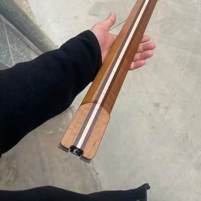 5 piece Headless 24frets roasted flame maple electric guitar neck T contour 25.5 spoke truss rod image 6