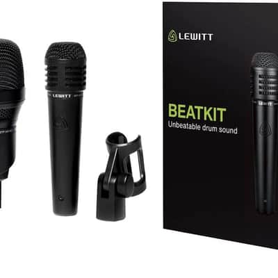 Immagine Lewitt Audio BEATKIT 4-Piece Drum Microphone Kit Includes Mounts and Windscreens - 2