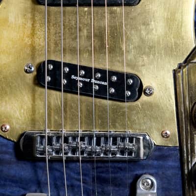 Postal Custom Memphis Rocket Blue Flamed Maple  F Hole Bigsby Duncan Little ’59™ Strat Pickups image 12