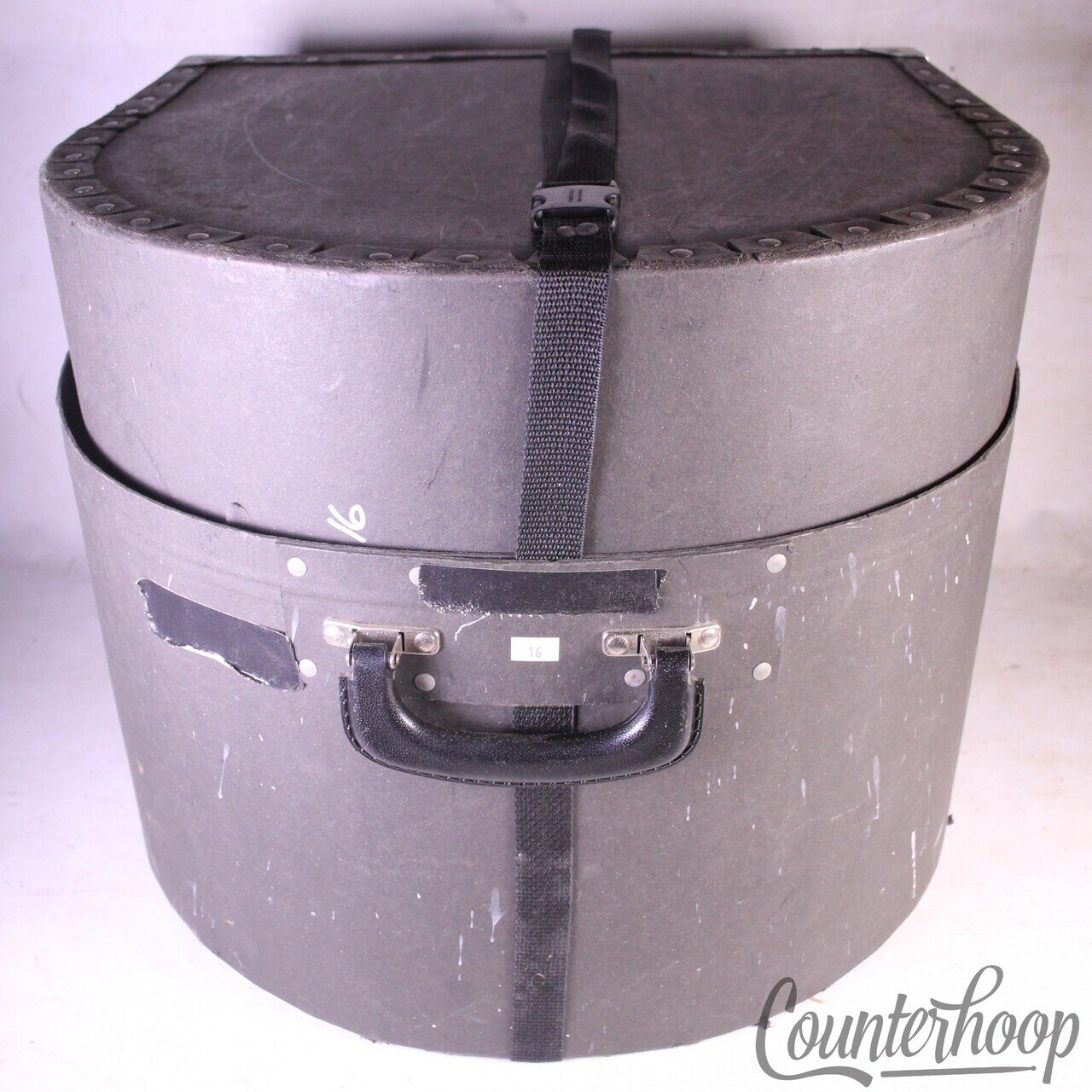 12x15-16"Fibre Tom/Snare Drum Case 18.5x14.5+10.5+Straps+Handle Hard Shell Fiber — main photograph