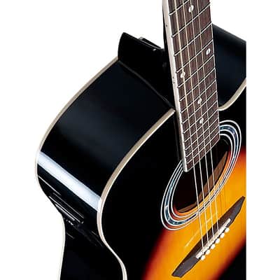 Washburn WA90CE Dreadnought Acoustic-Electric Guitar Vintage Tobacco Sunburst image 4