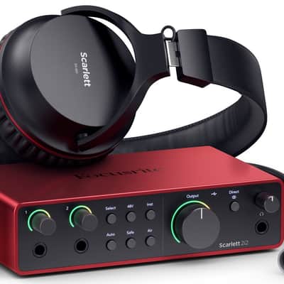 Focusrite SCARLETT-2I2-STU-4G 2-In 2-Out USB Audio Interface Recording Bundle image 1