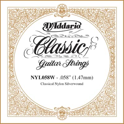 D'Addario NYL058W Silver-plated Copper Classical Single String .058 image 2