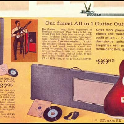 Silvertone 1457 1960 Red Sparkle image 22