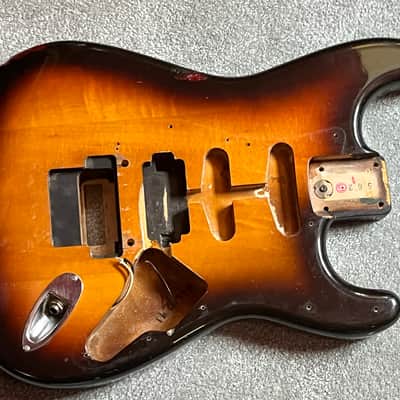 1980s Fender ST-562 MIJ Japan Contemporary Stratocaster guitar body sunburst image 1
