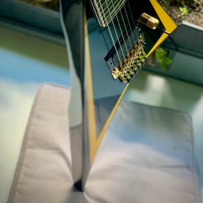 ESP Edwards Arrow Head, Alexi Laiho Signature, Black with Yellow Stripe image 3