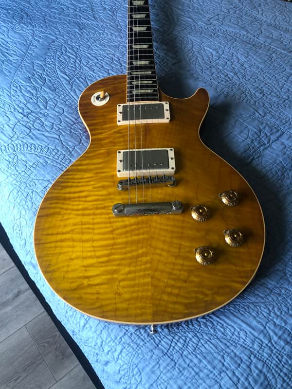 Gibson R8 Custom Shop Les Paul Wildwood Specs 2017 - Lemon Burst image 1
