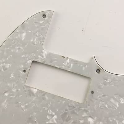 Light Relic White Pearl Aged Tele Mini Duncan Humbucker Pickguard for Fender Vintage ‘59 Custom Guitar image 6