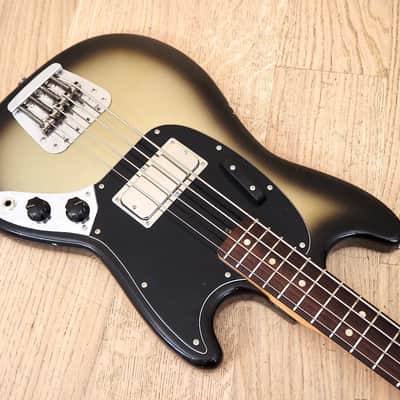 1970s Fender Mustang Bass – Custom Lollar Thunderbird + Riggio Silverburst Relic – 7lbs 13oz image 8
