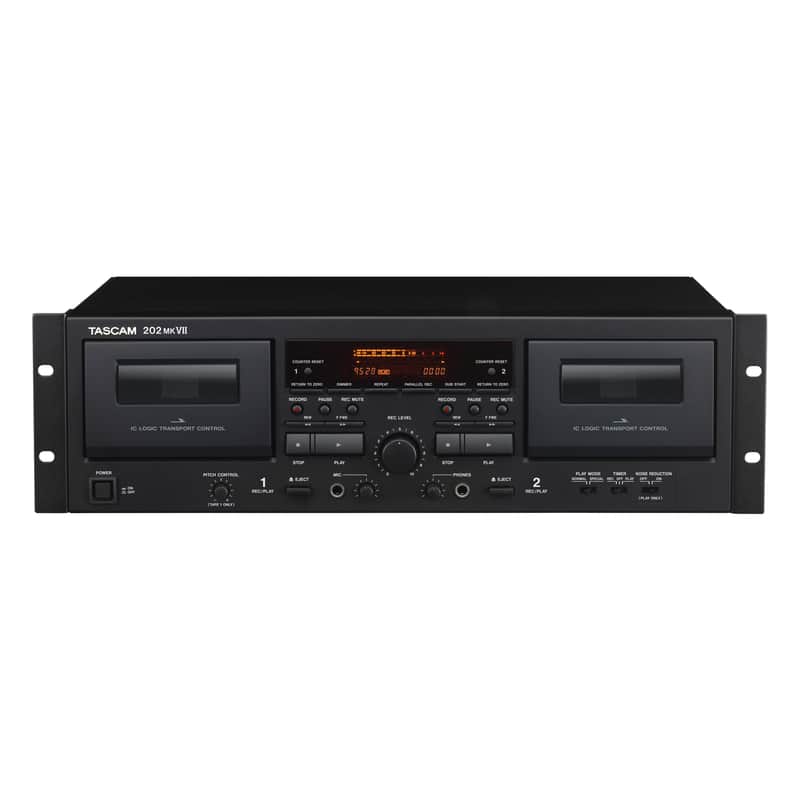 Tascam 202MKVII Double Cassette Deck with USB Port image 1