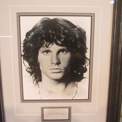 Autograph & Photo Jim Morrison 1967 Black image 2