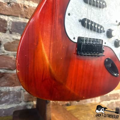 Weeping Willow Lutherie Custom T/S-Style Hybrid Electric Guitar (2000s - Red Trans) image 15