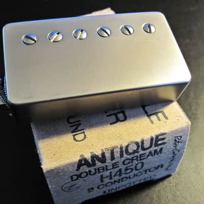 Tom Holmes PAF Humbucker Pickup Set ~ H450, H455 Double Cream Nickel Covers With Peter Green Mod image 13