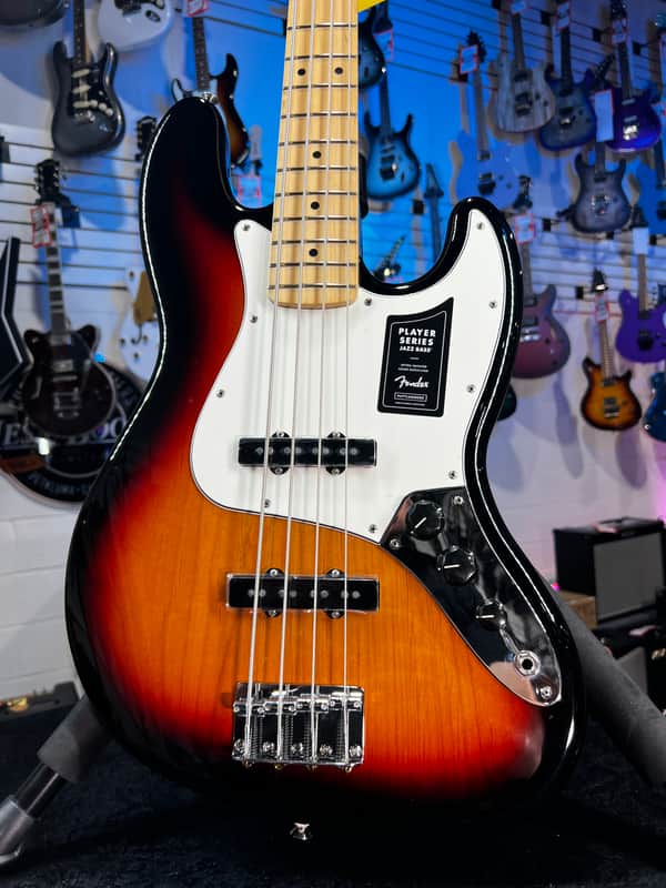 Fender Player Jazz Bass - 3-Tone Sunburst with Maple Fingerboard Authorized Deal! 526 FREE PLEK! image 1