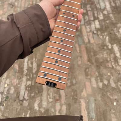1 Headless ss 24frets roasted maple electric guitar neck C contour 25.5 spoke truss rod image 3