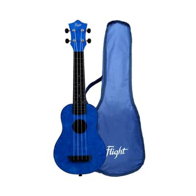Flight TUS65 Sapphire Soprano Travel Ukulele New - Deep Sapphire Blue image 5