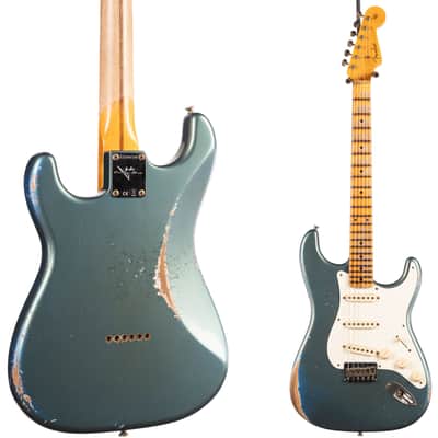 Fender Custom Shop 1956 Stratocaster Hardtail Heavy Relic Super Aged Lake Placid Blue (259) image 7