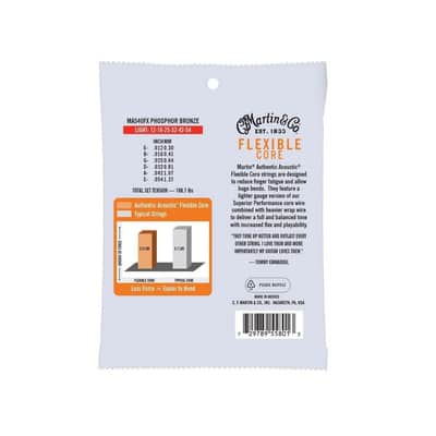 C.F. Martin MA540FX SP Phosphor Bronze Light 0.12-0.54 Tommy's Choice Acoustic Guitar Strings image 2