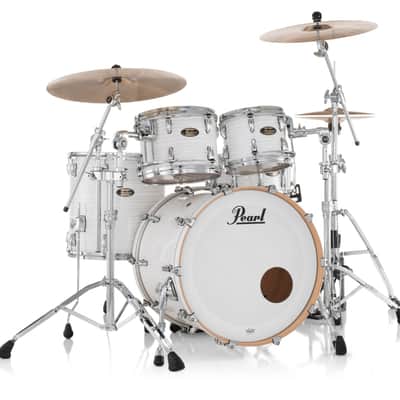 Pearl Masters Maple Gum 4-Piece Shell Pack "XESP" - 22" Bass Drum WHITE ICE SWIRL image 1