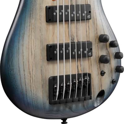 Ibanez SR606E-CTF SR Electric Bass 6-String - Cosmic Blue Starburst Flat image 5