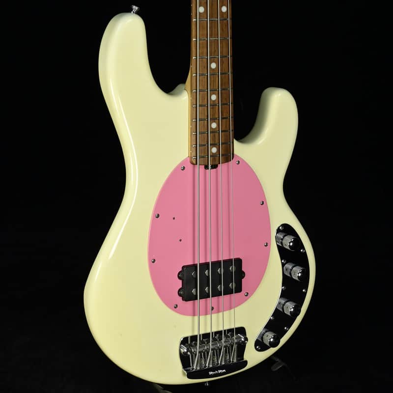 Musicman StingRay 4 White Matching Head Pink Pickguard [SN E35579