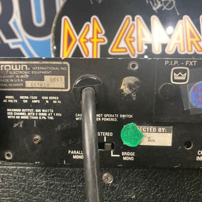 Def Leppard's Adrenalize Tour Crown MA1200 Audio Amplifier 2-Channel 320-Watt (DL #5029) image 8
