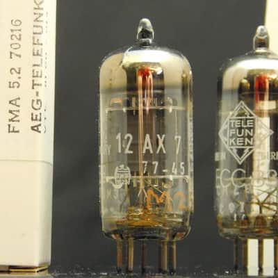 Mullard Telefunken NOS ECC83 12AX7 New In Box 1967 Vintage Glass image 2