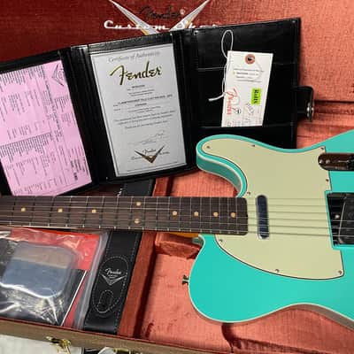 NEW! Fender Custom Shop Flamethrower Telecaster Custom - NOS - Modern Specs - Texas Special Pick-Ups - AAAA Flamed Neck -Seafoam Green - Authorized Dealer - 8lbs - G07232 image 14