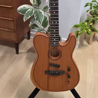 Fender American Acoustasonic Telecaster BRAND NEW Natural Full All Mahogany Semi-Hollow Body USA Fishman Piezo Pickup Acoustic-Electric Guitar image 10
