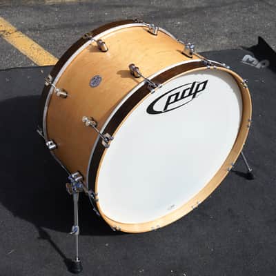 PDP Concept Maple Classic 14x26" Bass Drum - Natural Stain w/ Walnut Stain Hoops image 1