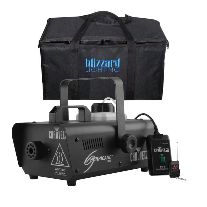 Chauvet DJ Hurricane 1000 Fog Machine w/ Wired & Wireless Remotes + Carry Bag image 1