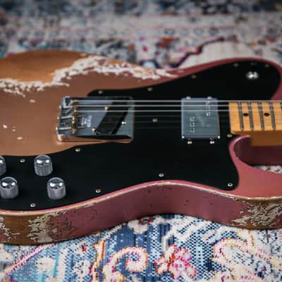 2025 Fender Custom Shop Ltd Tele Custom Heavy Relic Aged Twilight Sky image 16